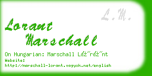 lorant marschall business card